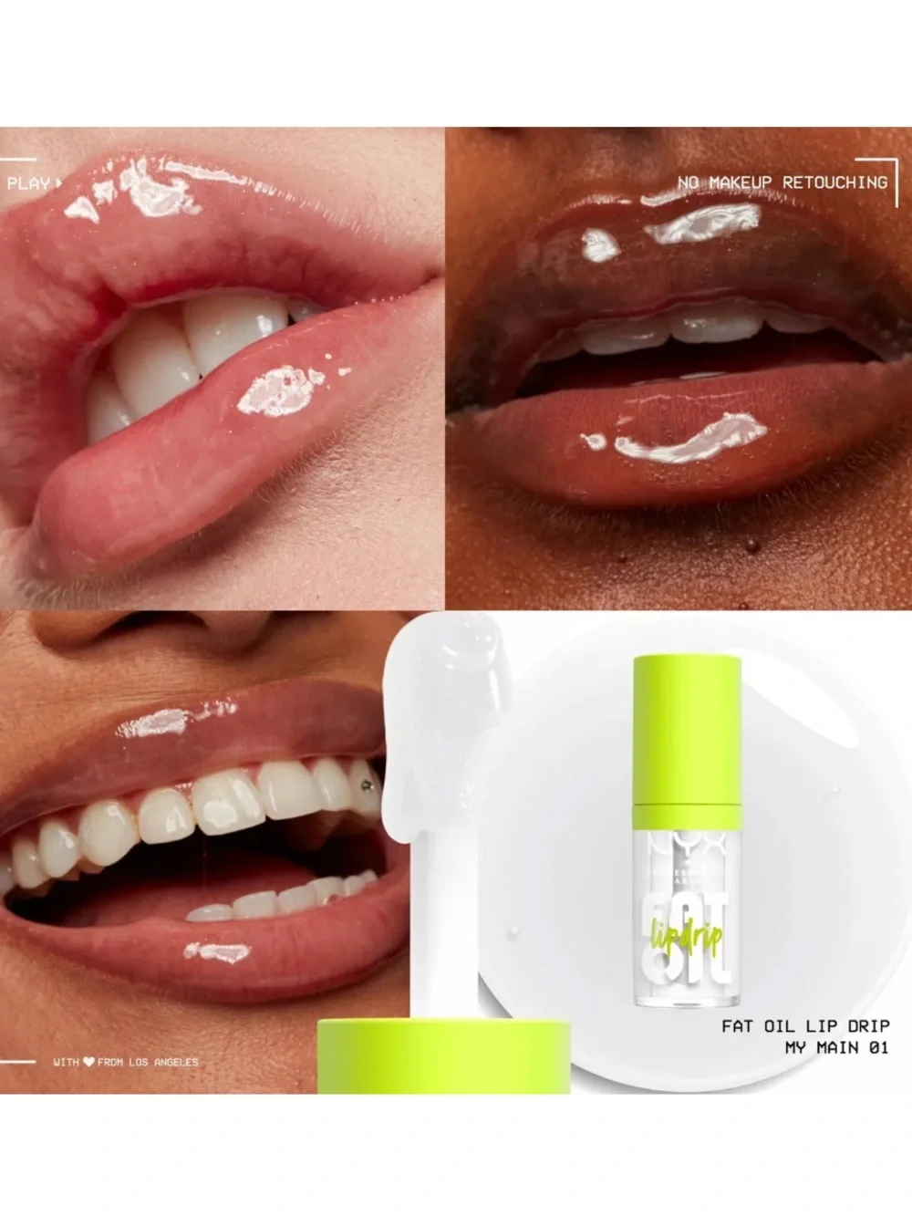 NYX Glow Reviver Lip Oil in My Main 7.6ml BRAND NEW IN BOX